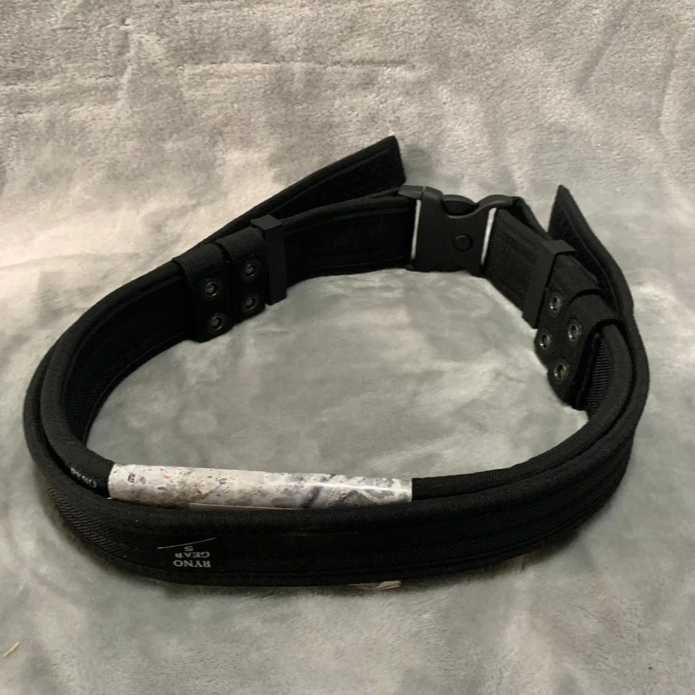 Ryno Gear Nylon Duty Belt with 4 Keeper Sets and Inside Belt N202C-S Black Small